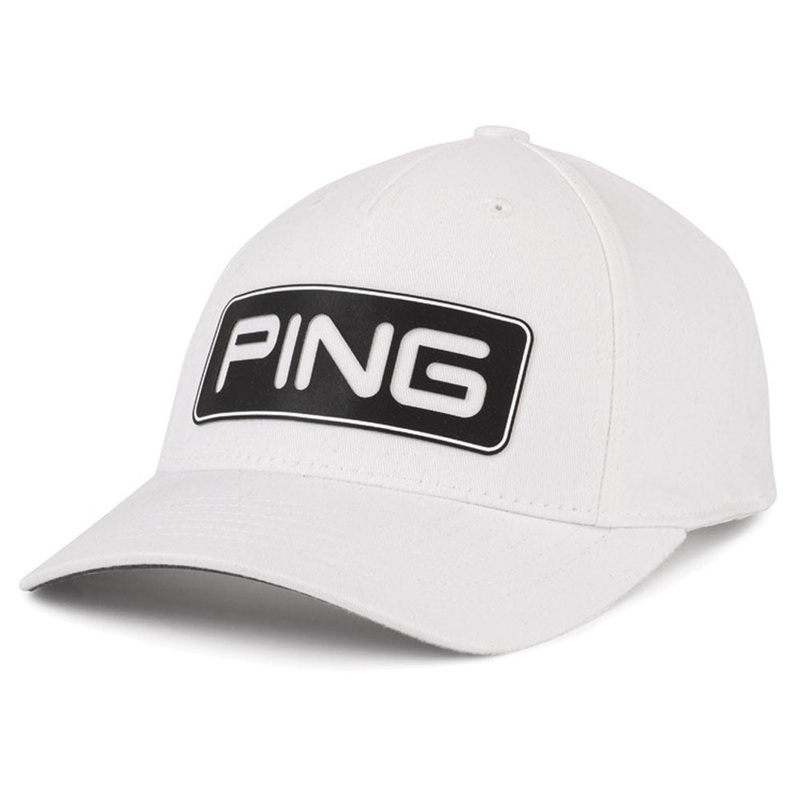 PING Junior Tour 214 Golf Cap White/Black – 24 Boys One Size Fits All