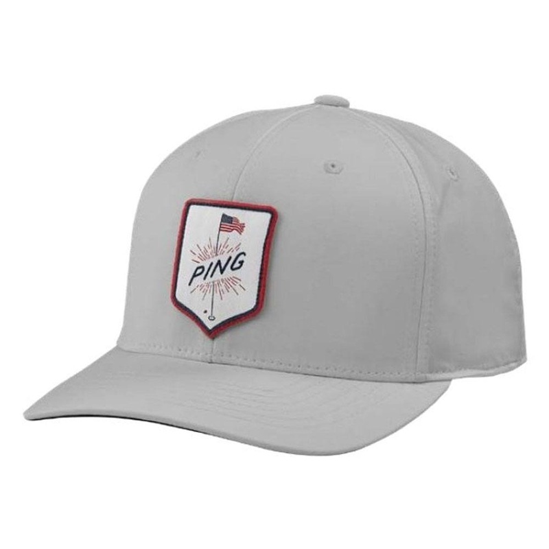 PING Old Glory Golf Cap Light Gray – 24 Men One Size Fits All