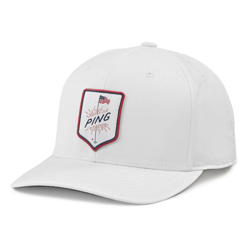 PING Old Glory Golf Cap White – 24 Men One Size Fits All