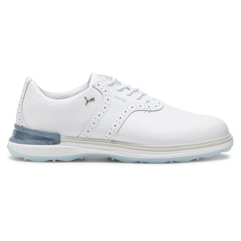 PUMA Avant Spikeless Golf Shoes White/Ash Gray/Icy Blue – 24 Men Medium 7