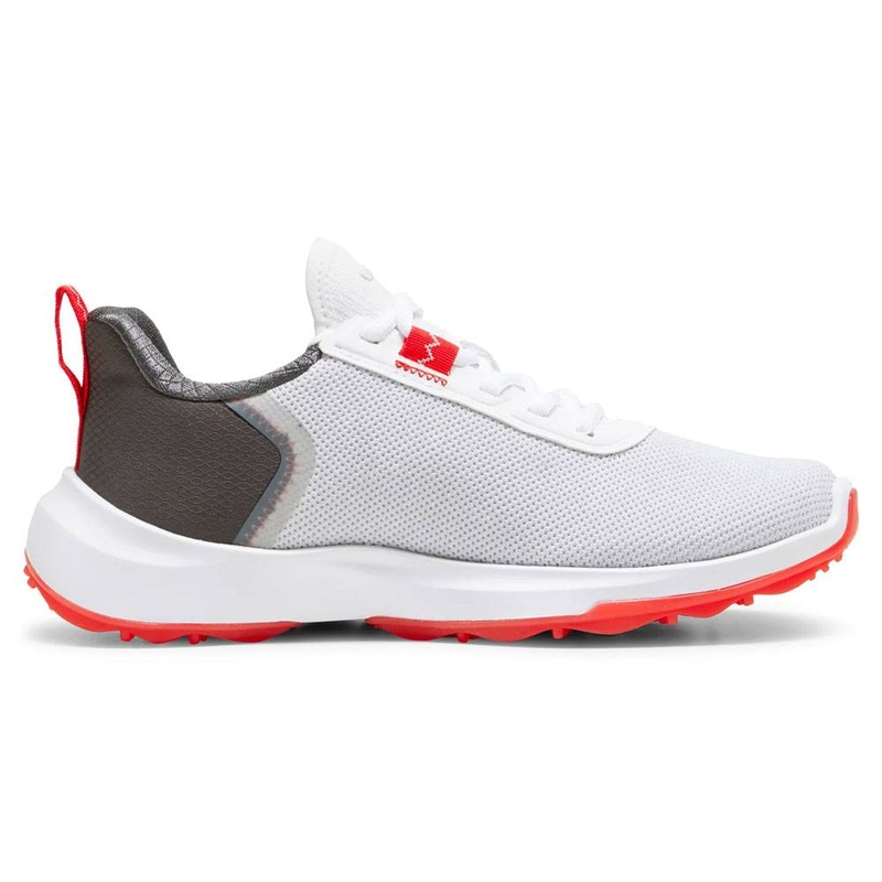 PUMA Fusion Crush Sport Junior Spikeless Golf Shoes White/Dark Coal – 24 Boys Medium 4