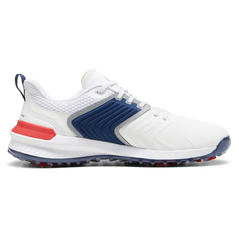 PUMA Ignite Innovate Golf Shoes White/Persian Blue/Strong Red – 24 Men Medium 7