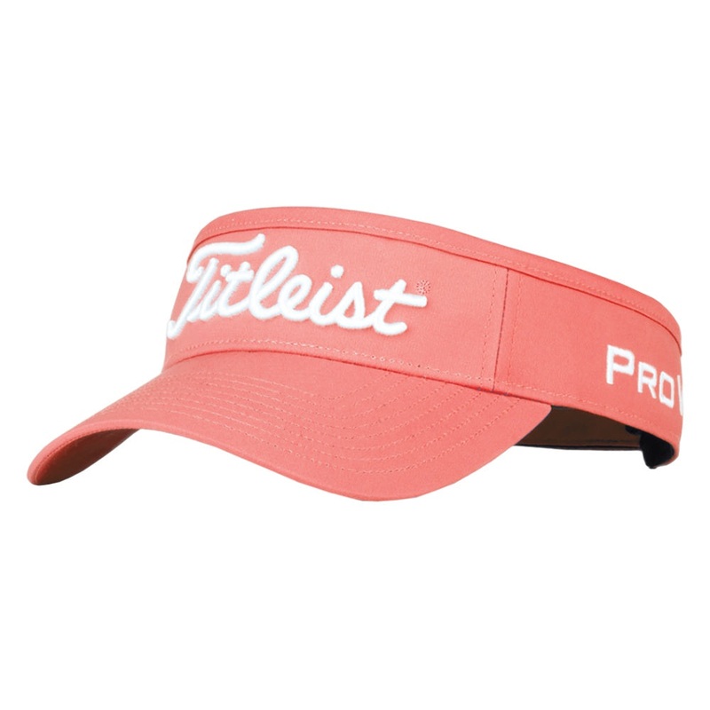 Titleist Tour Performance Staff Collection Golf Visor Coral/White – 23 Men One Size Fits All