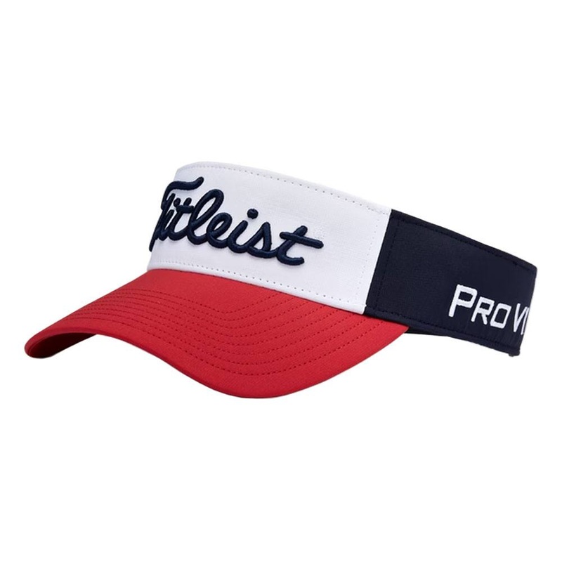 Titleist Tour Performance Staff Collection Golf Visor Navy/White/Red – 23 Men One Size Fits All