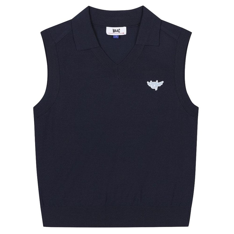 WAAC Athletic Deep V-Neck Knit Golf Vest Dark Navy – 24 Women X-Small