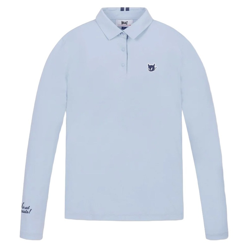 WAAC Essential Collar Longsleeve Golf Polo Light Blue – SP25 Women X-Small