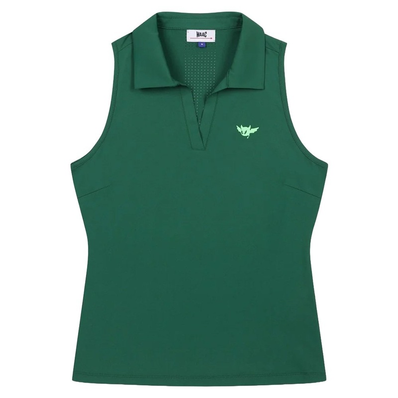 WAAC Micro Mesh Sleeveless Golf Polo Green – SP25 Women X-Small