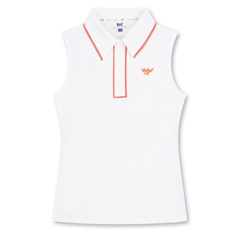 WAAC Tipping Sleeveless Pique Golf Polo White – 24 Women X-Small