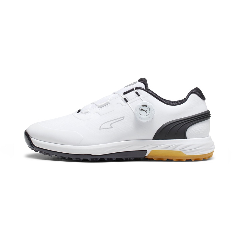 ALPHACAT NITRO DISC Spikeless Golf Shoes Puma White / Puma Black / Gum 7