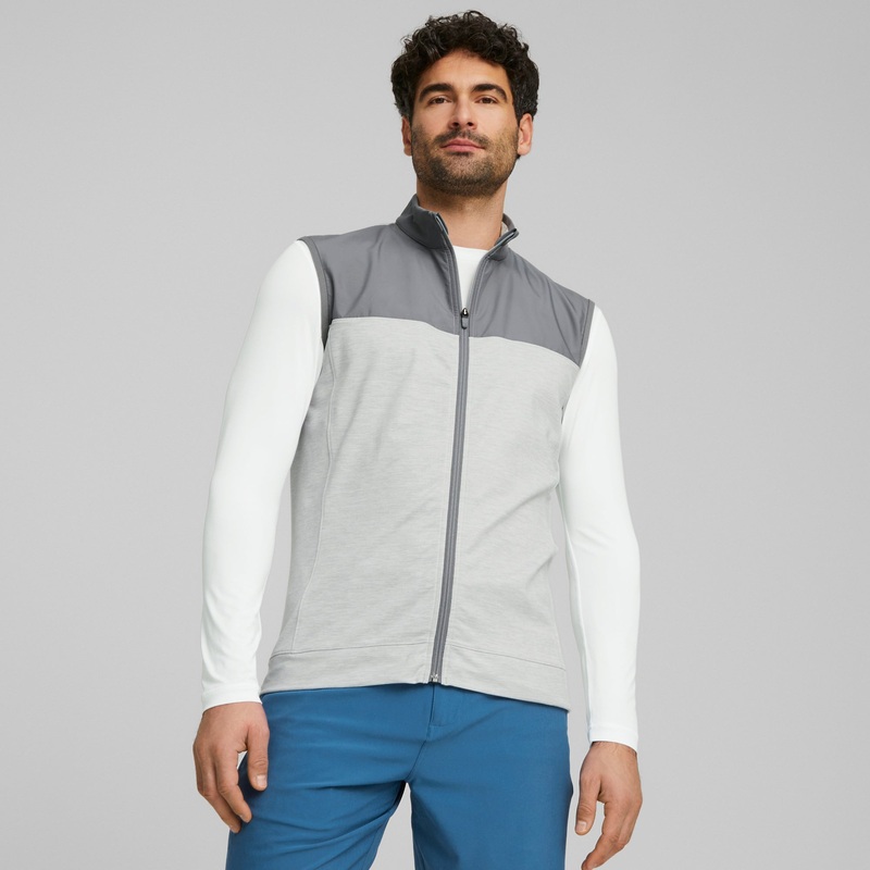 CLOUDSPUN Colorblock Golf Vest Quiet Shade / High Rise Heather S