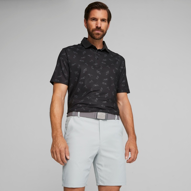 CLOUDSPUN Echo Golf Polo Puma Black / White Glow S