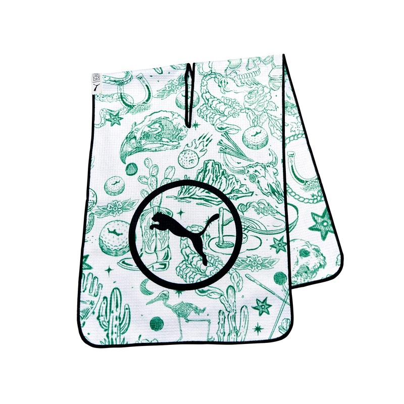 Desert Golf Towel White Glow / Archive Green