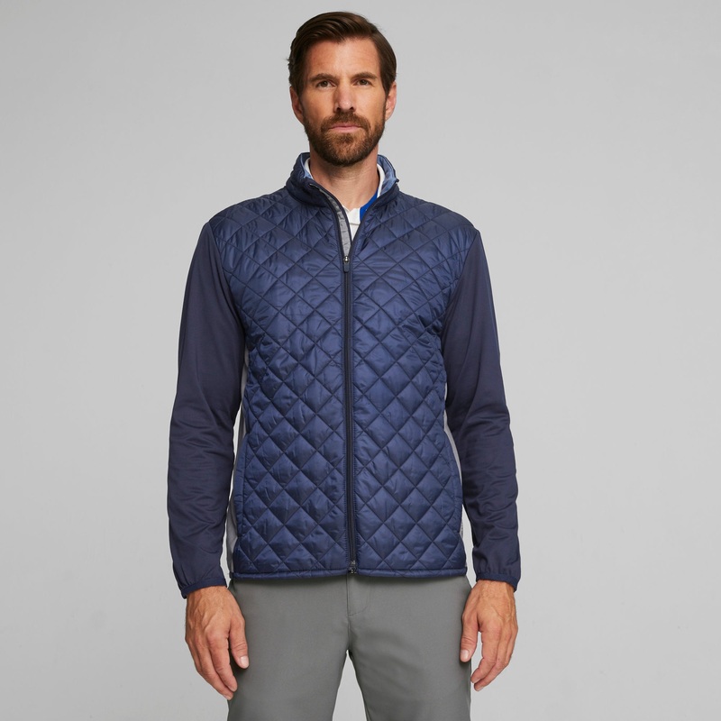 Frost Quilted Golf Jacket Puma Black / Slate Gray S
