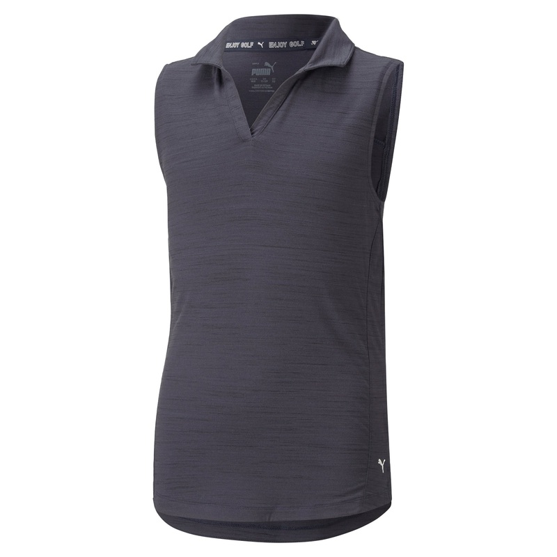 Girl’s CLOUDSPUN Coast Sleeveless Golf Polo Navy Blazer Heather XS