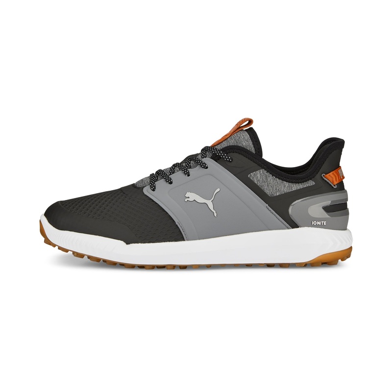 IGNITE ELEVATE Spikeless Golf Shoes | Puma Black / Quiet Shade / Gum 10