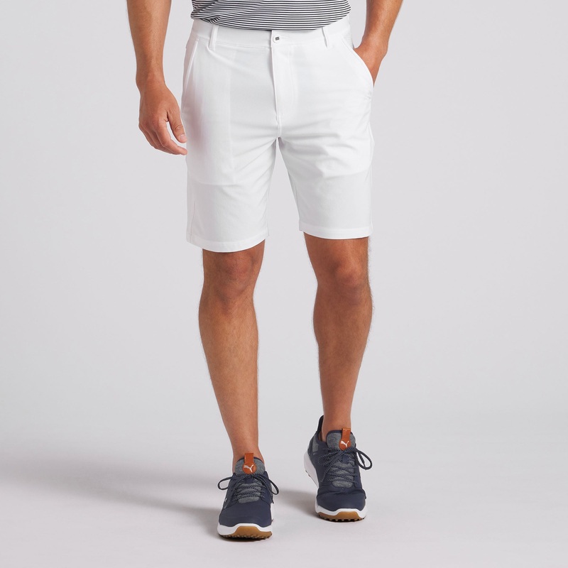 101 Solid 9″ Golf Shorts | White Glow 28