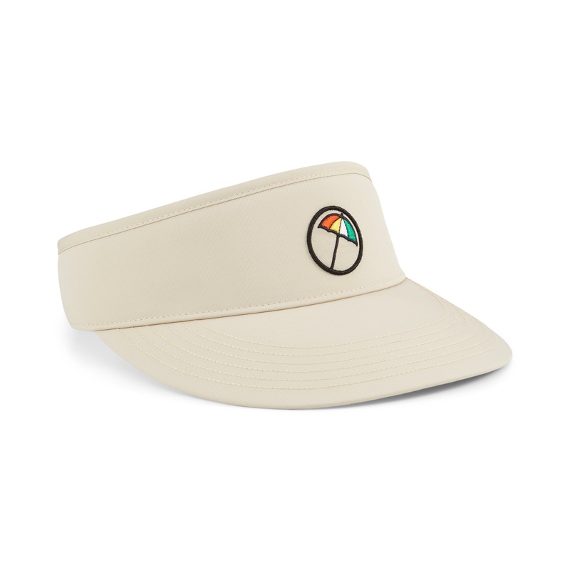 AP High Crown Tech Golf Visor White Glow