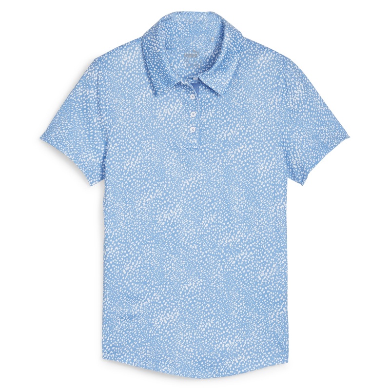 Girl’s Microdot Golf Polo Blue Skies / White Glow XS