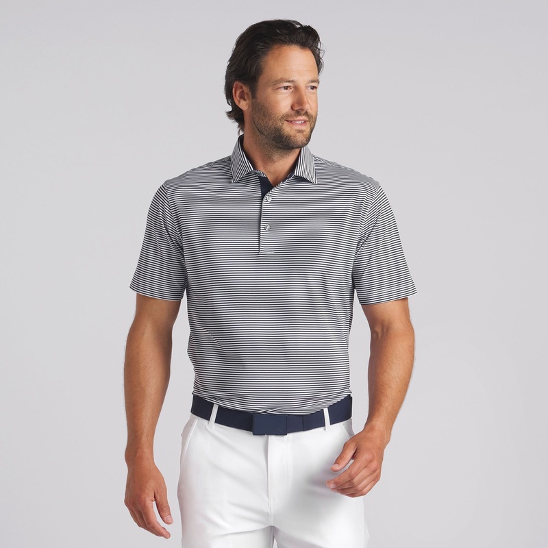 Isle Pique Golf Polo Green Terrain / White Glow XL