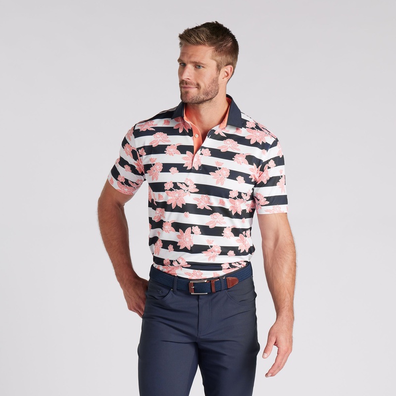 Pique Garden Golf Polo Zen Blue / Deep Navy S