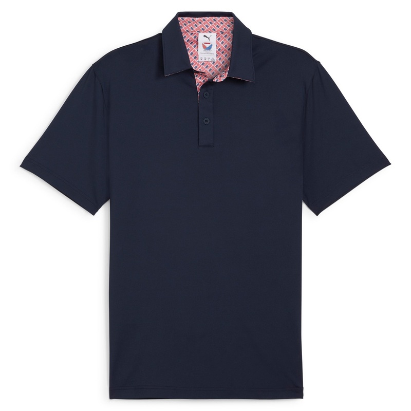 Volition Flag Trim Golf Polo Deep Navy S