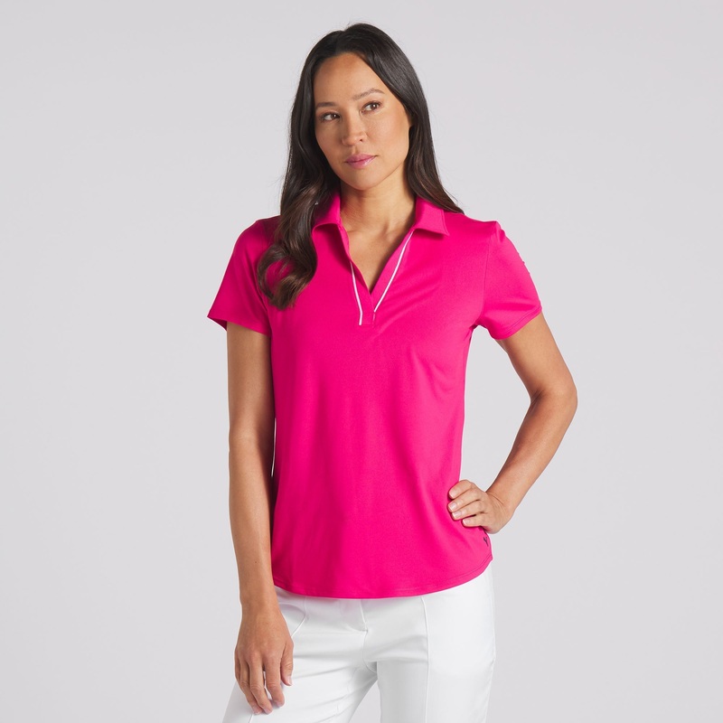 Women’s CLOUDSPUN Piped Golf Polo Deep Navy XS