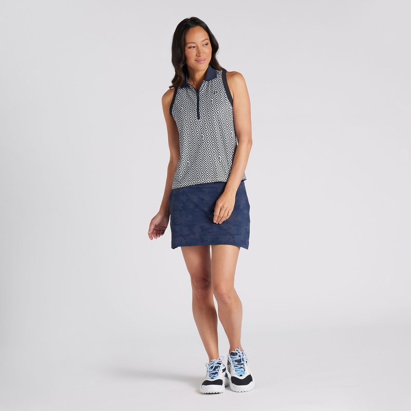 Women’s Puma x PTC Resort Sleeveless Golf Polo Deep Navy / White Glow XS