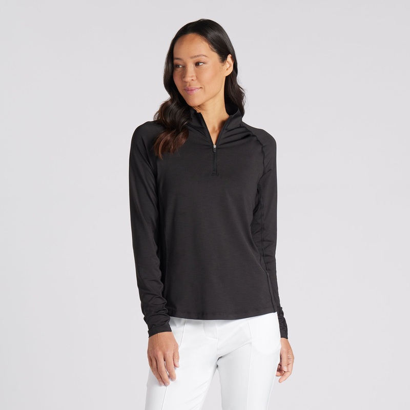 Women’s YouV Solid Golf 1/4 Zip Deep Navy XS