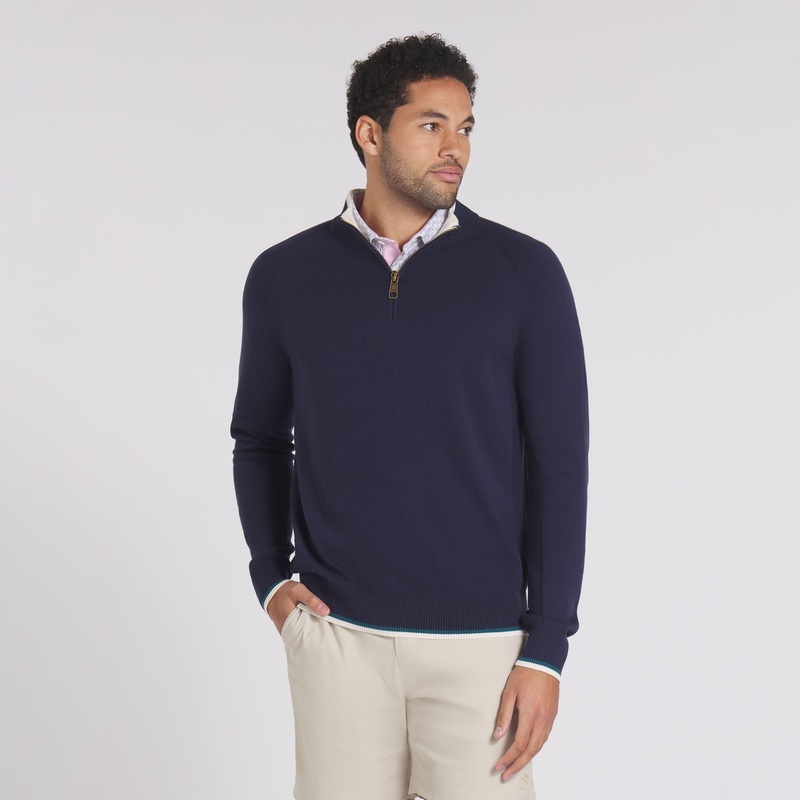 AP Knit Golf 1/4 Zip Pale Pink S