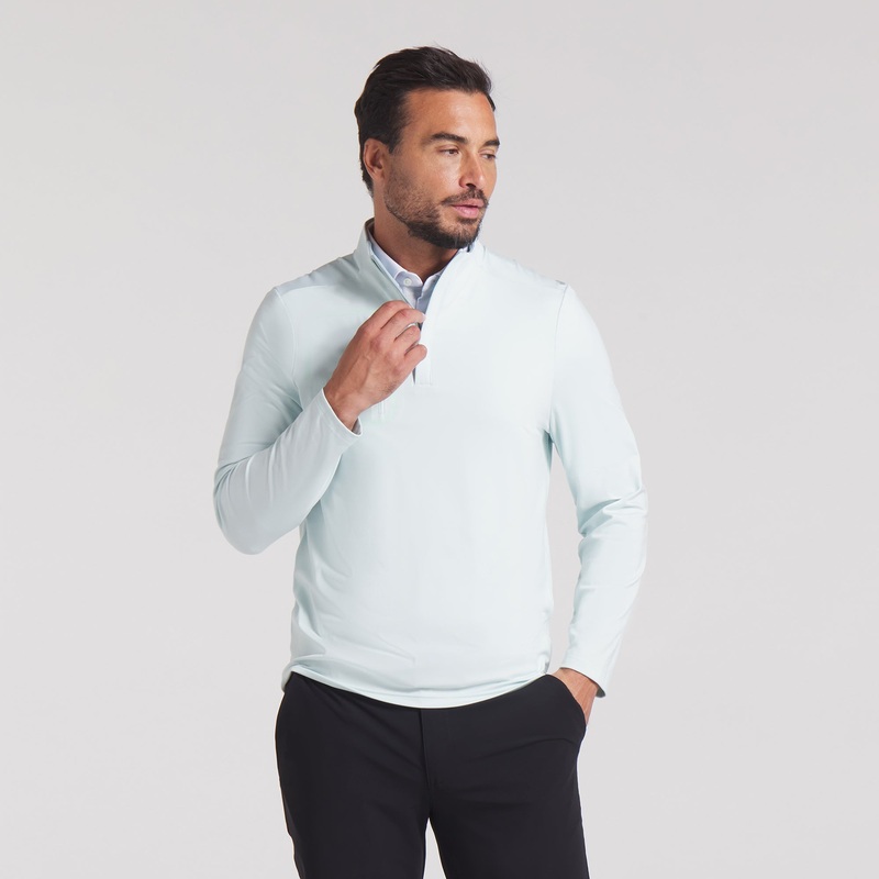 CLOUDSPUN Tech Golf 1/4 Zip Peaceful Blue S