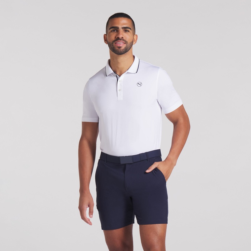 MATTR Elevated Solid LC Golf Polo Deep Navy S