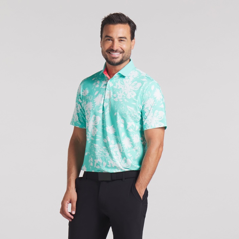 MATTR Rose Golf Polo White Glow / Ash Gray S