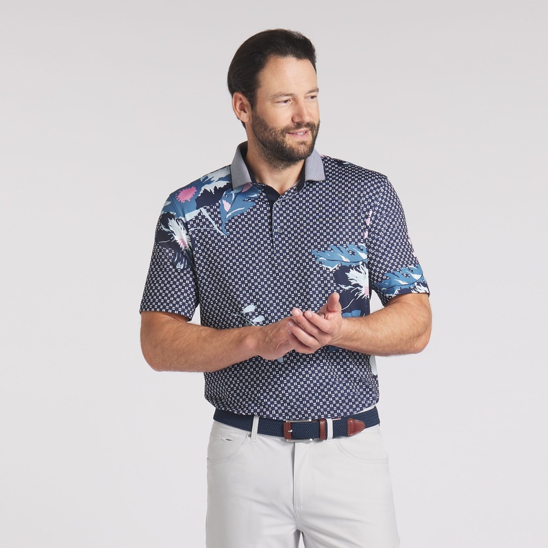MATTR Terrance Golf Polo Deep Navy S
