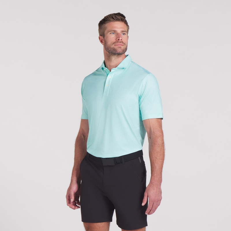 MATTR Tile Golf Polo Puma Black / White Glow S