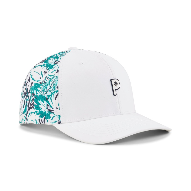 PTC Palm Glitch Tech Golf Cap White Glow / Sparkling Green