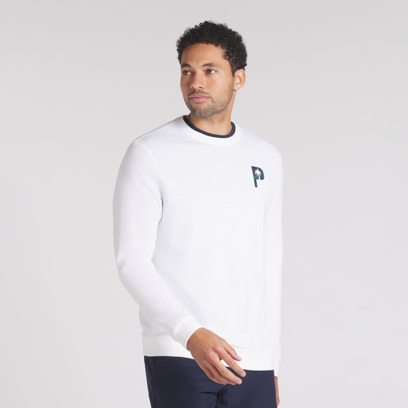 Puma x PTC Glitch Graphic Golf Crewneck Deep Navy S