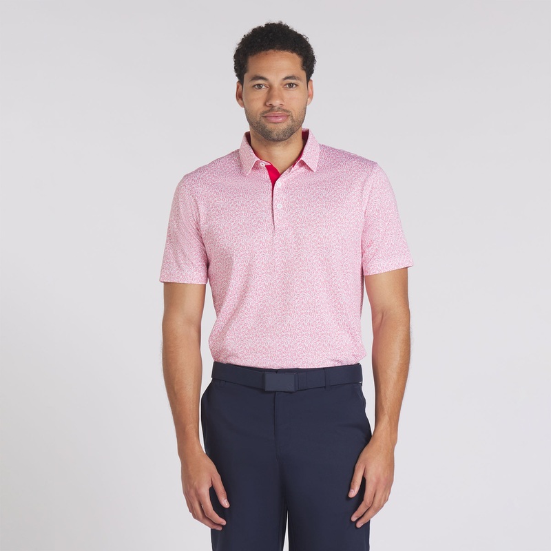 Volition Football Golf Polo Strong Red / White Glow S