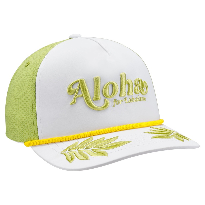 Aloha For Lahaina Golf Cap White Glow