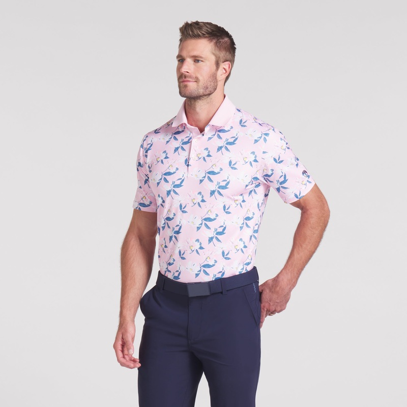 AP Spring Florals Golf Polo Pale Pink S