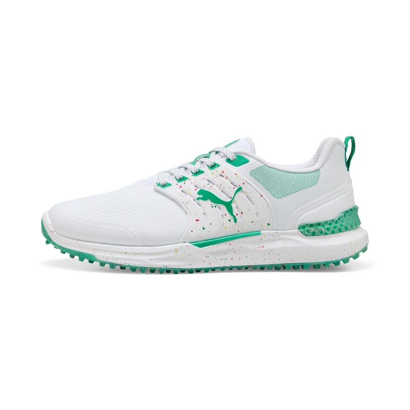 IGNITE ELEVATE 2 API Spikeless Golf Shoes Puma White / Grassy Green / Rosso Corsa 9.5