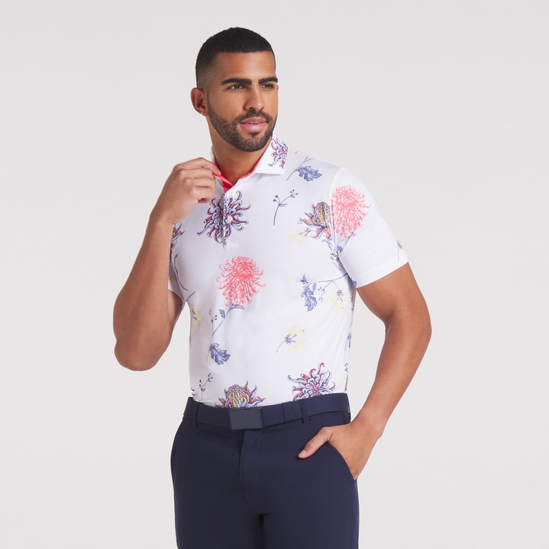 MATTR Dahlia Golf Polo Deep Navy / Blue Horizon S