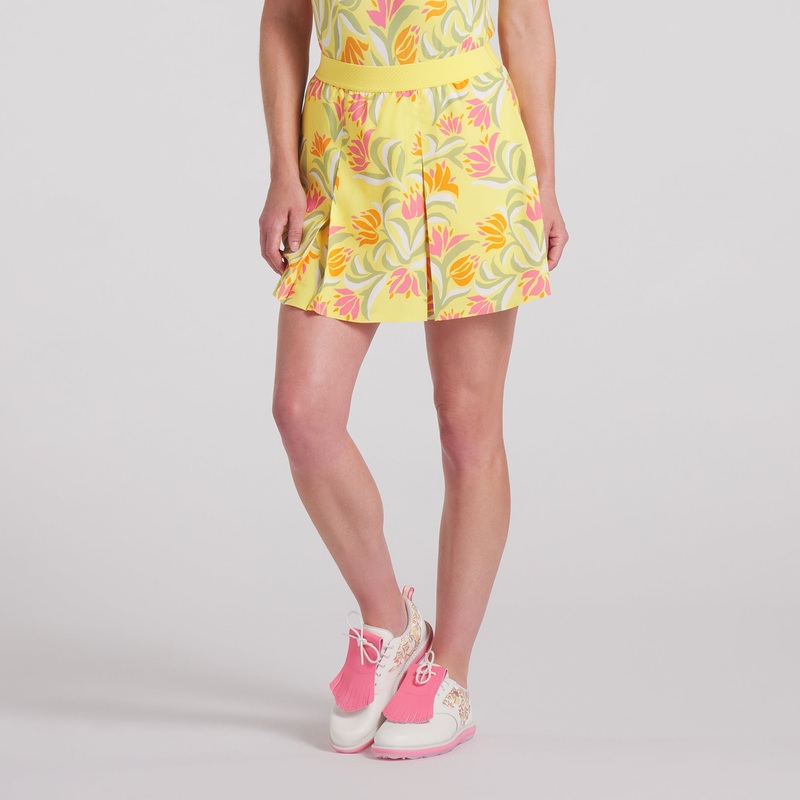 Women’s Dani Dazey Pleated Golf Skirt Sunny Yellow XXS
