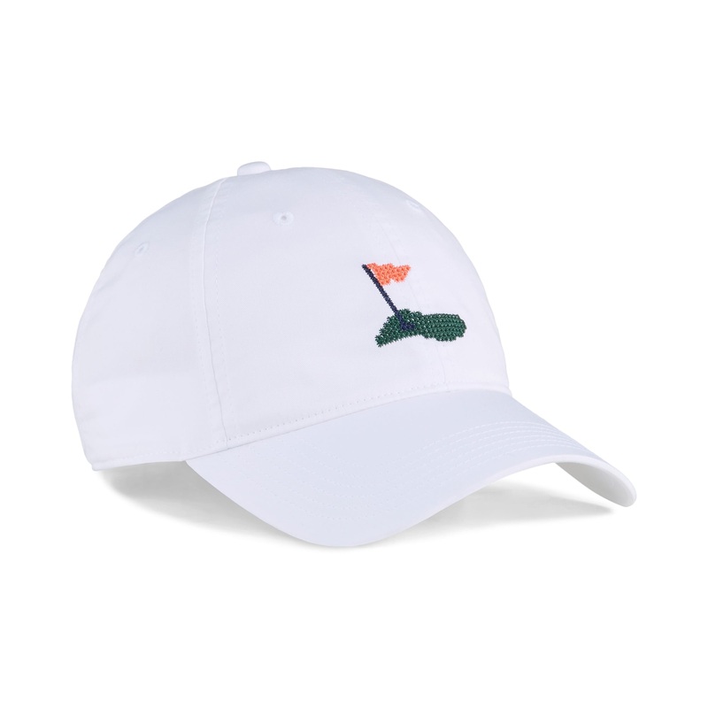 Women’s Needlepoint Dad Golf Hat White Glow