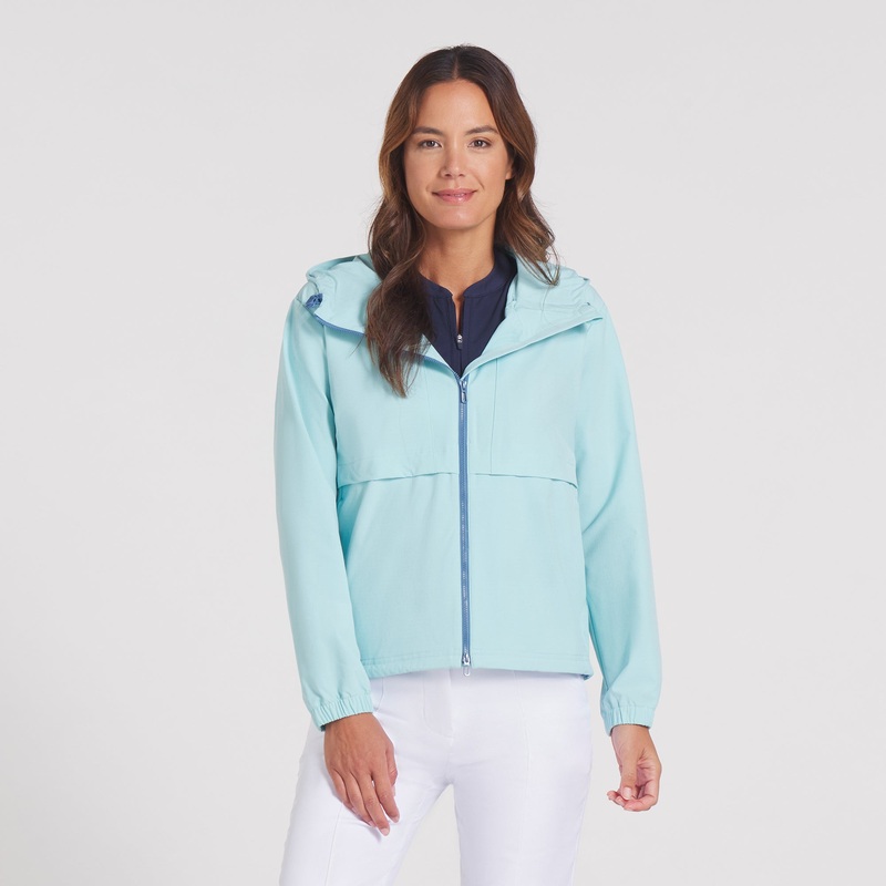 Women’s Ripguard Full Zip Golf Jacket Deep Navy / Red Fire XXL