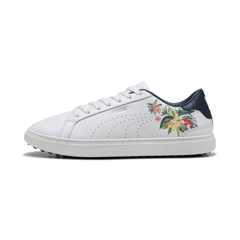 Classic G x PTC Spikeless Golf Shoes Puma White / Deep Navy / Red Fire 7