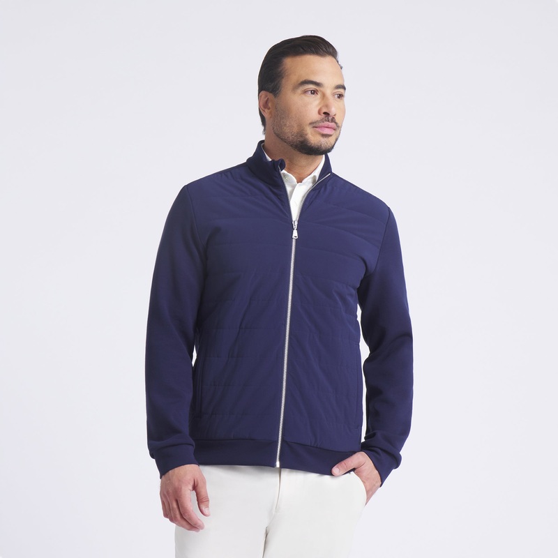 Clubhouse Fleece Golf Jacket Slate Sky 3XL