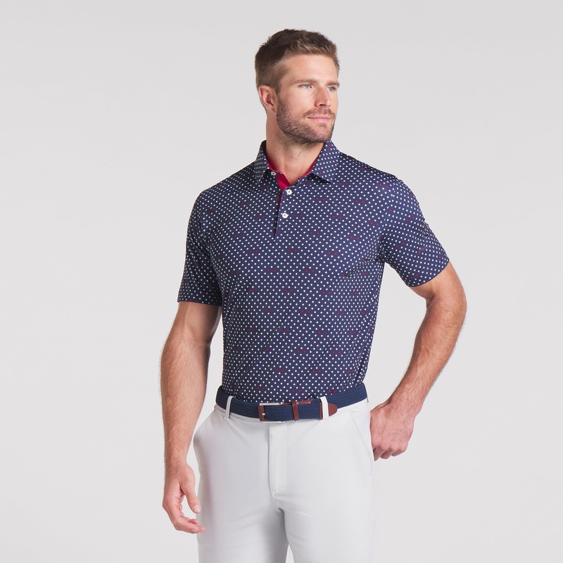 MATTR Burgh Golf Polo Deep Navy / White Glow S