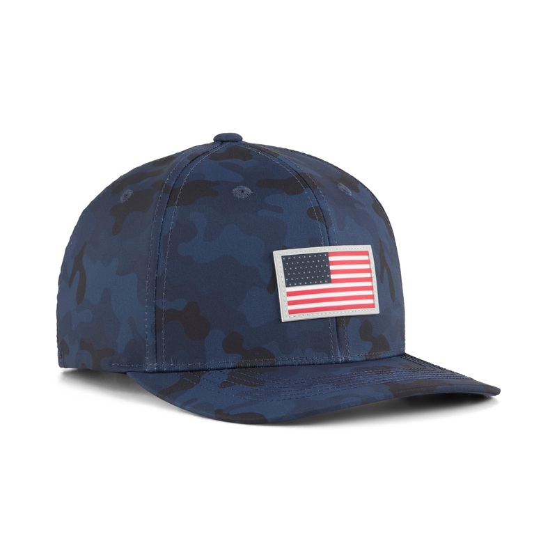 Volition Camo 6-Panel Golf Cap Strong Red