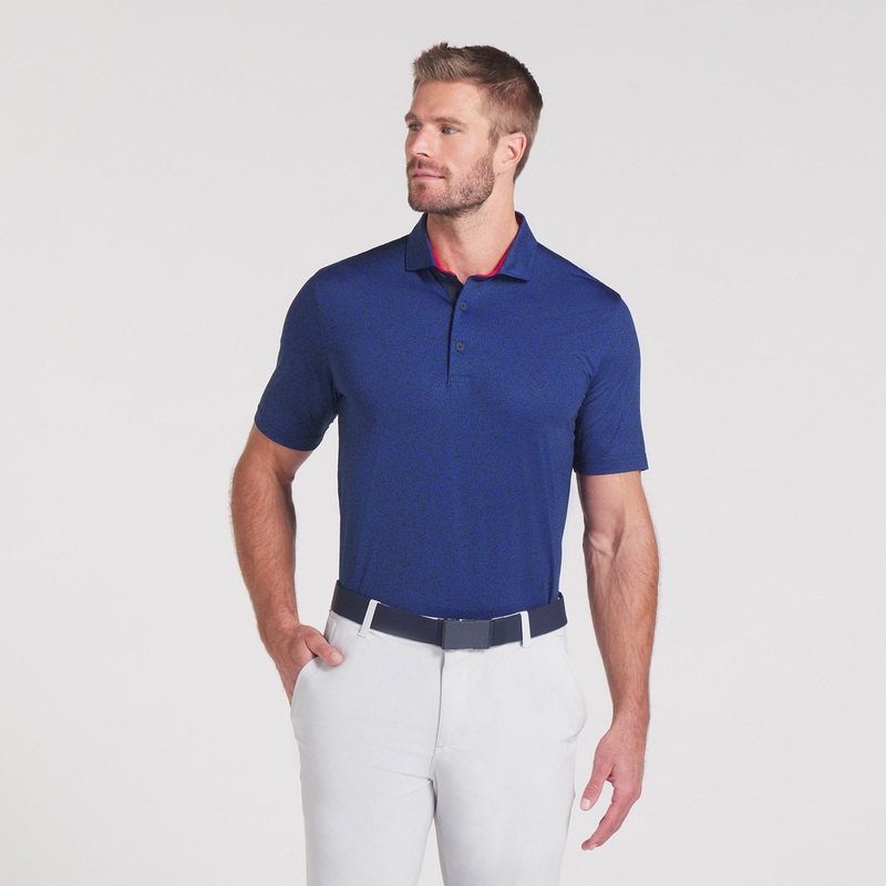 Volition Fireworks Golf Polo Deep Navy / Blazing Blue S